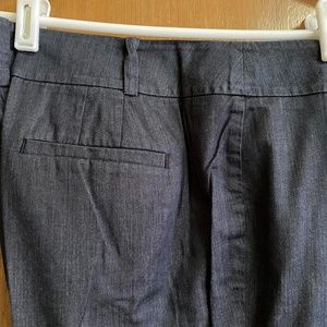 Ann Taylor Dark Gray Striped Trousers